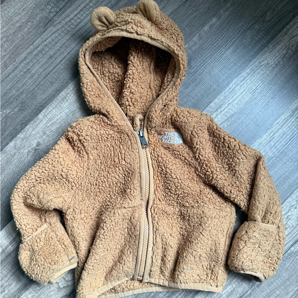 The North Face Tan Sherpa Hoodie with Ear Details